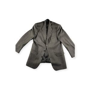 Jean Paul‎ Germain Gray Wool Tweed Herringbone Blazer 42 Regular Two-Button